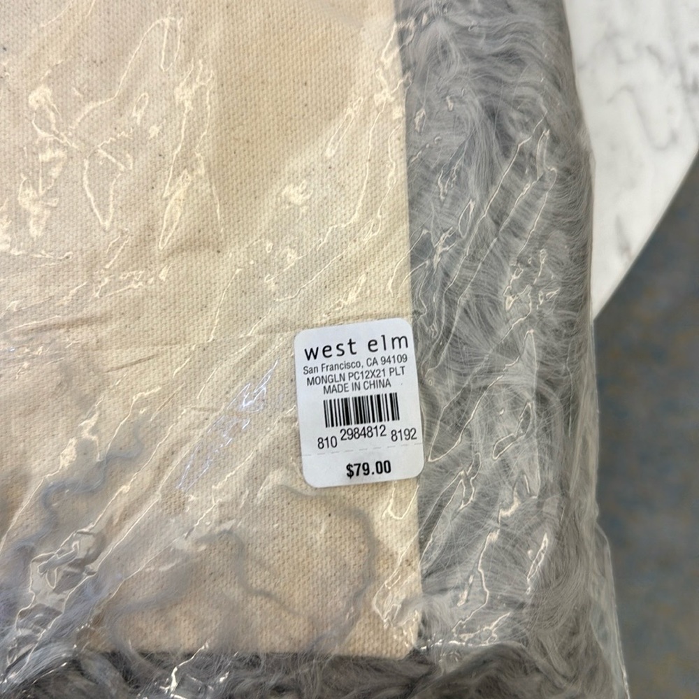 West Elm Mongolian Lamb Pillow Covers - NWT - Picture 3 of 5